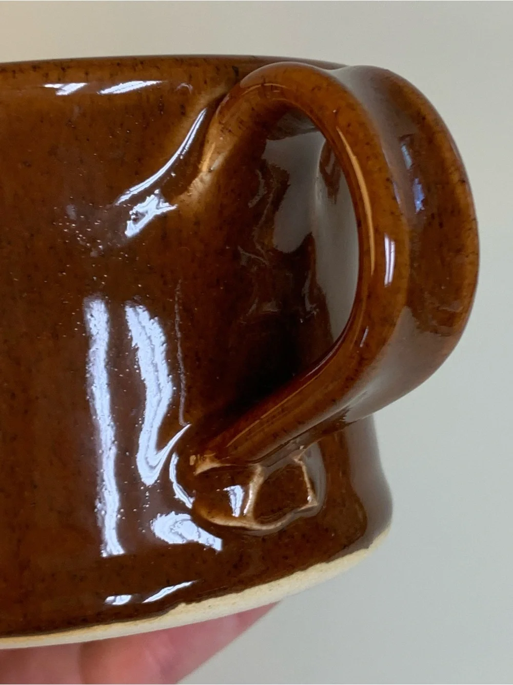 Dr. Squatch Soap Co. Pottery Mug Brown Shave Cup Embossed Logo RARE Advertising